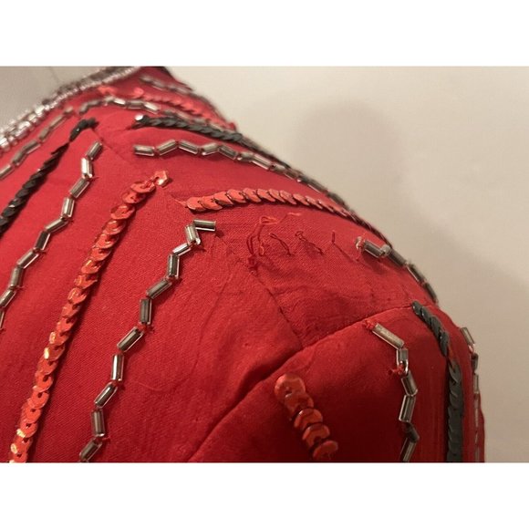 NWT VTG 80's Jean for Joseph Le Bon Silk Sequin Beaded Colorful Holiday Jacket M - Picture 11 of 12